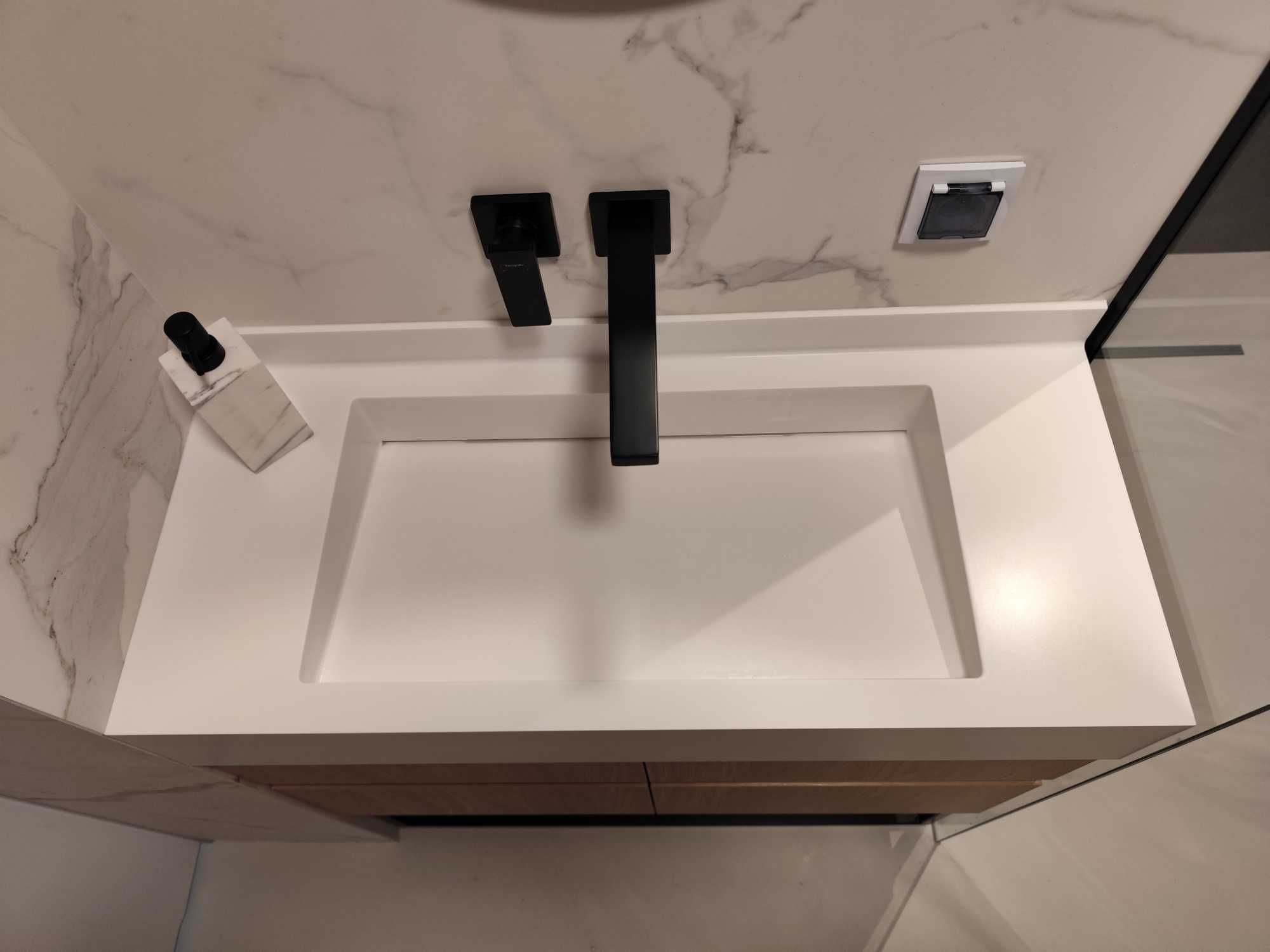 Umywalki na wymiar Corian, HiMacs, Grandex, Kerrock