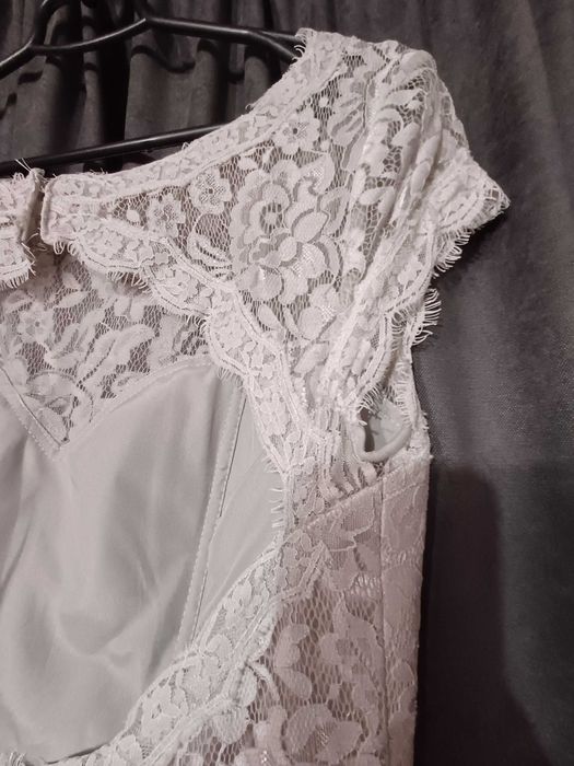 Сукня вечірня-сірий гіпюр