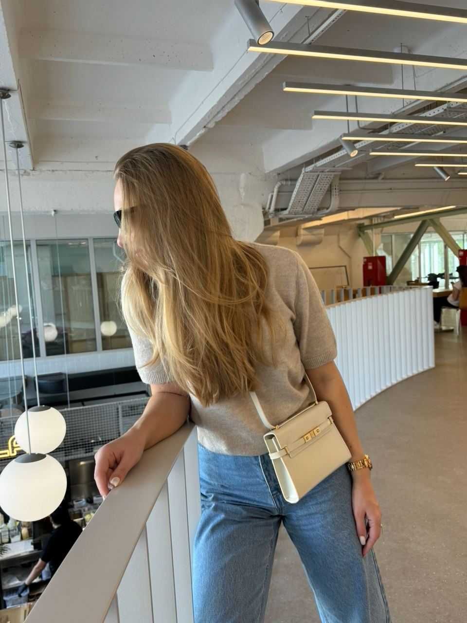 Жіноча Сумка Saint Laurent Manhattan Mini Leather Shoulder Bag