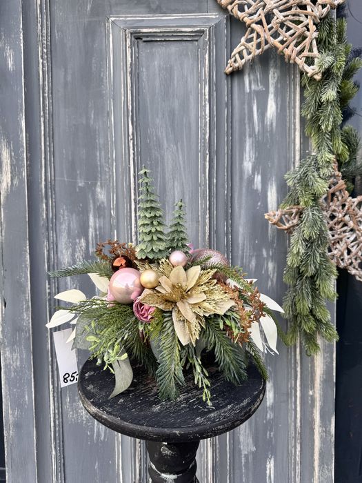 Zimowy stroik z choinkami