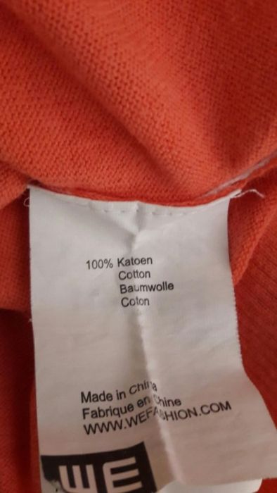WE cudny ultradelikatny sweterek orange ombre r 134/140