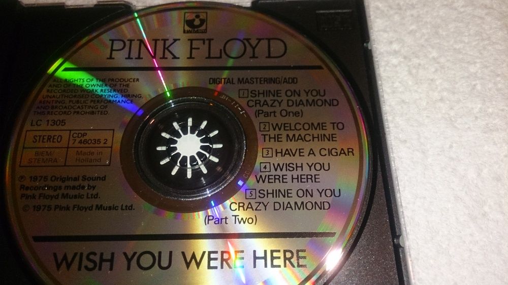 pink floyd (wish you were here) made in holland 1975 - cd raro