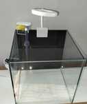 Aquário cubo 25x25x25 com led e filtro cascata