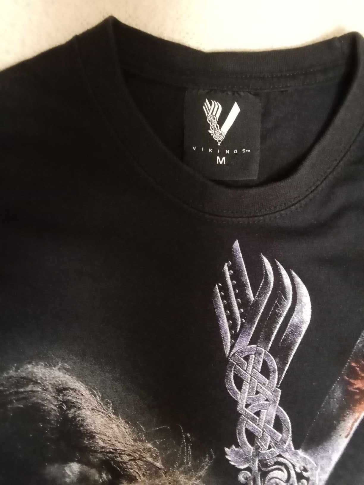 T-shirt Vikings preta