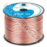 Kabel głośnikowy przezroczysty CCA 2x2mm² 100m