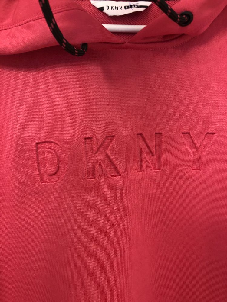 Подовжена малинова кофта, худі DKNY. Оверсайз. Оригінал.