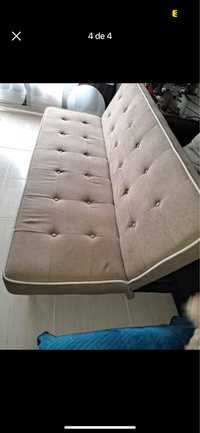 Sofa cama - castanho claro