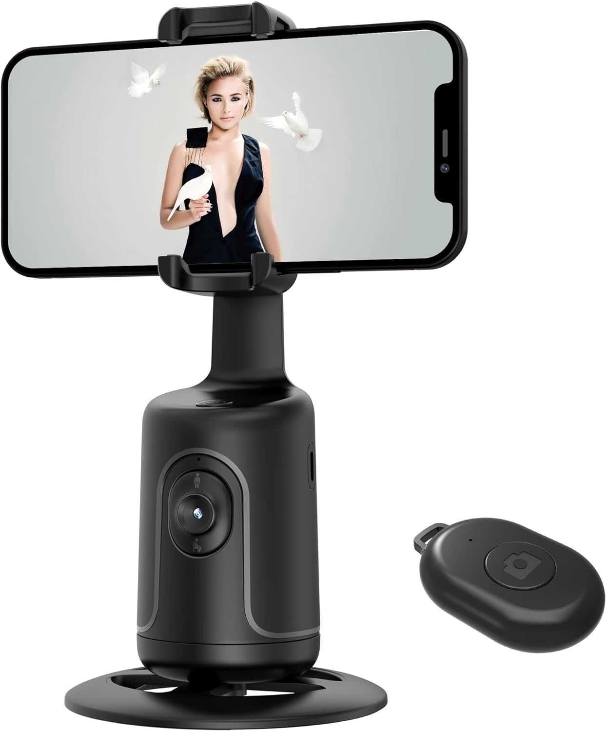 Auto Face Tracking Tripod, 360 Obrót twarzy Kamera telefonu