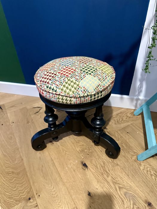 Taboret stolek puf fortepian pianino drewno vintage