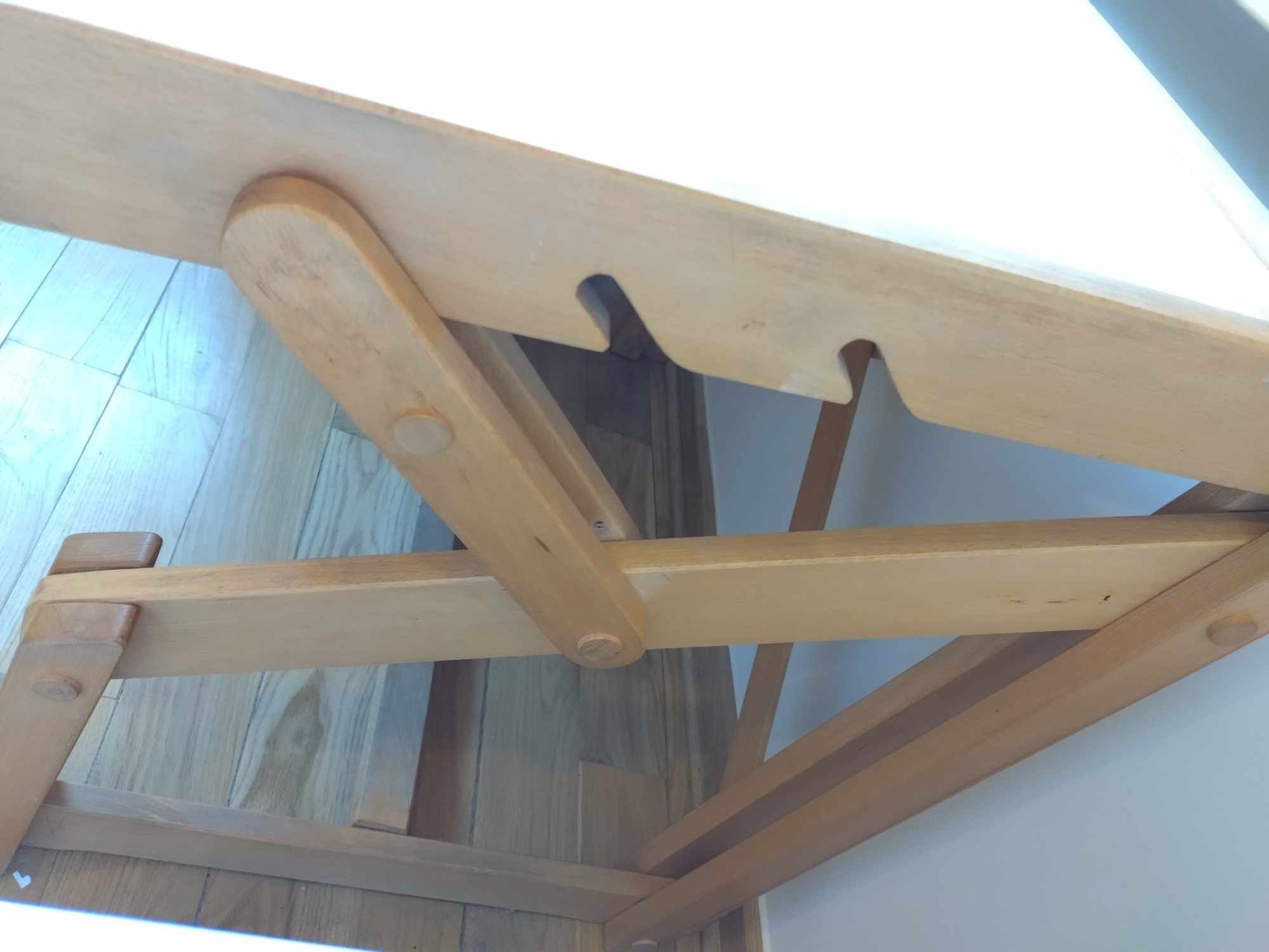 Drewniane biurko kreślarskie vintage architekt