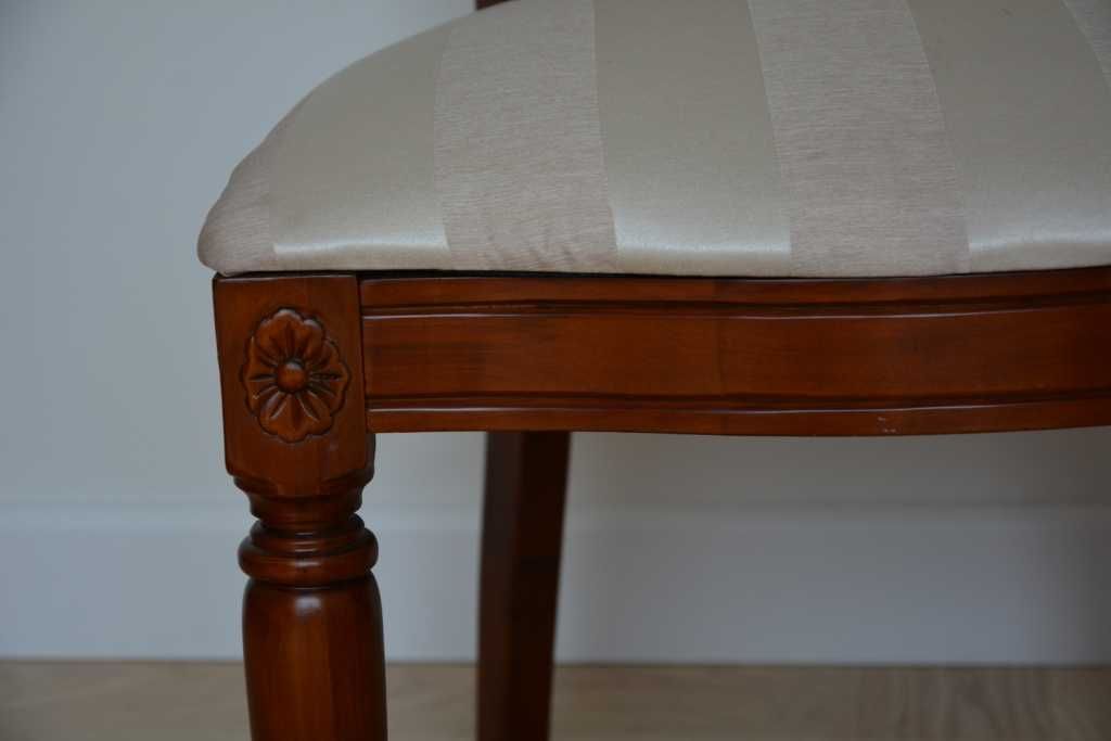 Stylowe Krzesło Tapicerowane drewno Stan Idealny