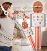 Рожеве золото Микрофон караоке детский беспроводной, Wster WS-858