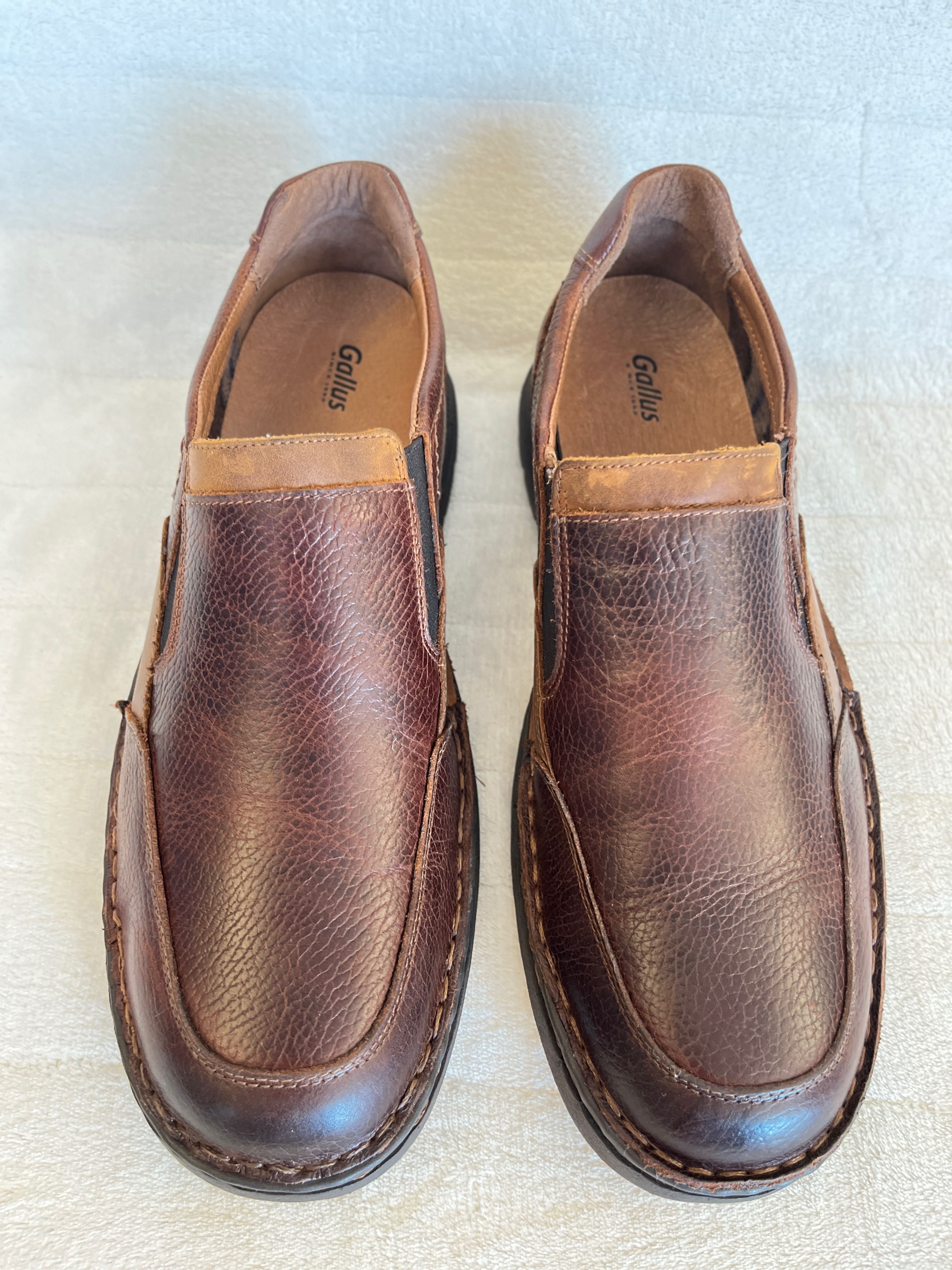 Gallus męskie skórzane mokasyny Slip-On rozmiar 44
