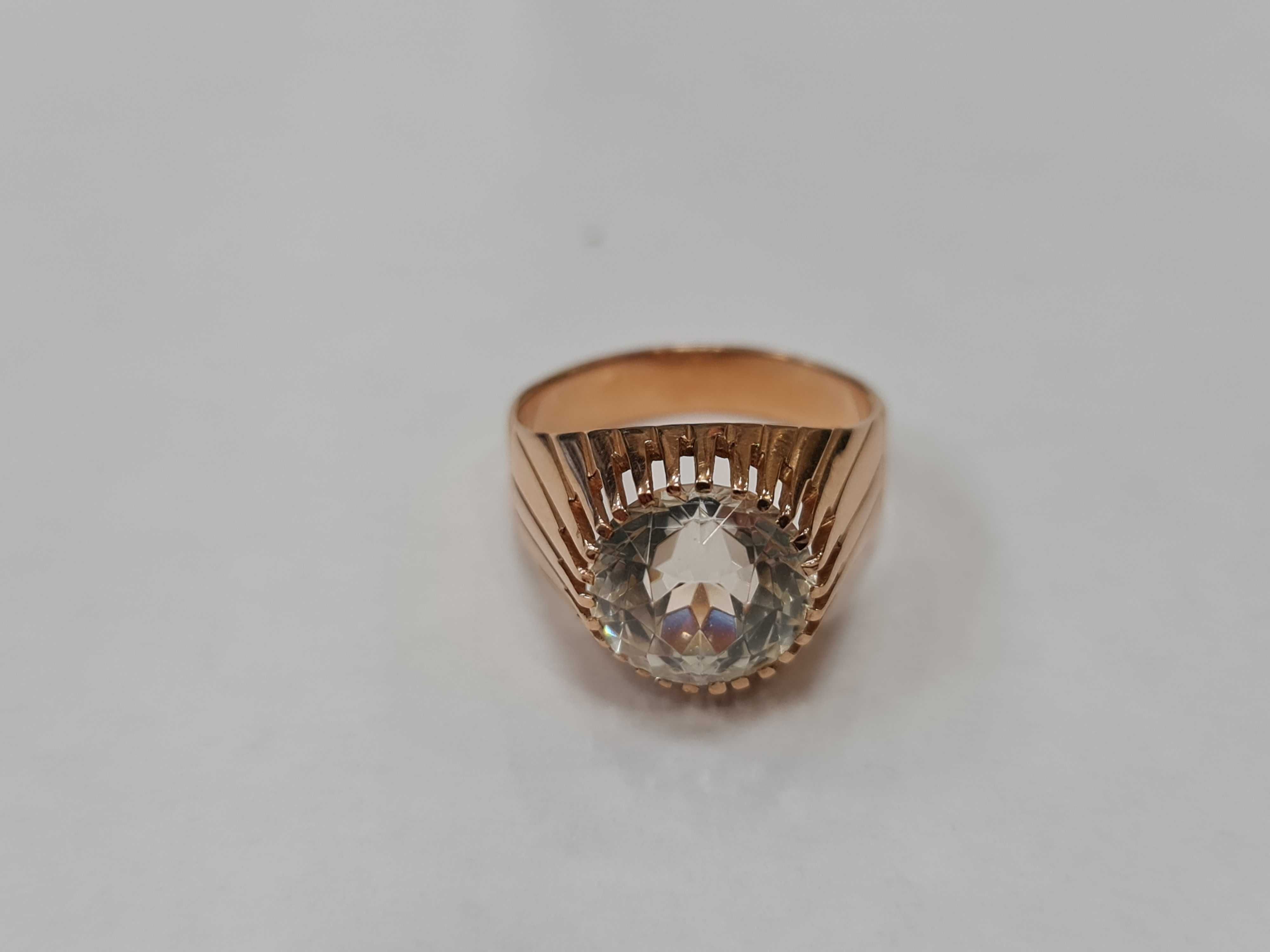 Wiekowy złoty pierścionek damski/ Radzieckie 583/ 6.21 gram/ R19