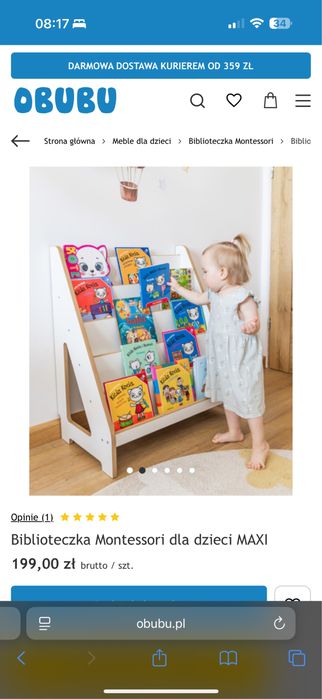 Biblioteczka montessori dla dzieci