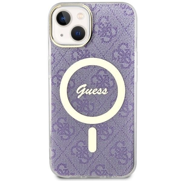 Etui Guess 4G MagSafe dla iPhone 14/15/13 6.1" - Purpurowe