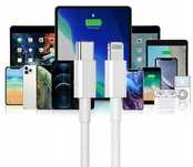 Ładowarka Kostka USBC 20W +2x Kabel 1m/USBC Lightning