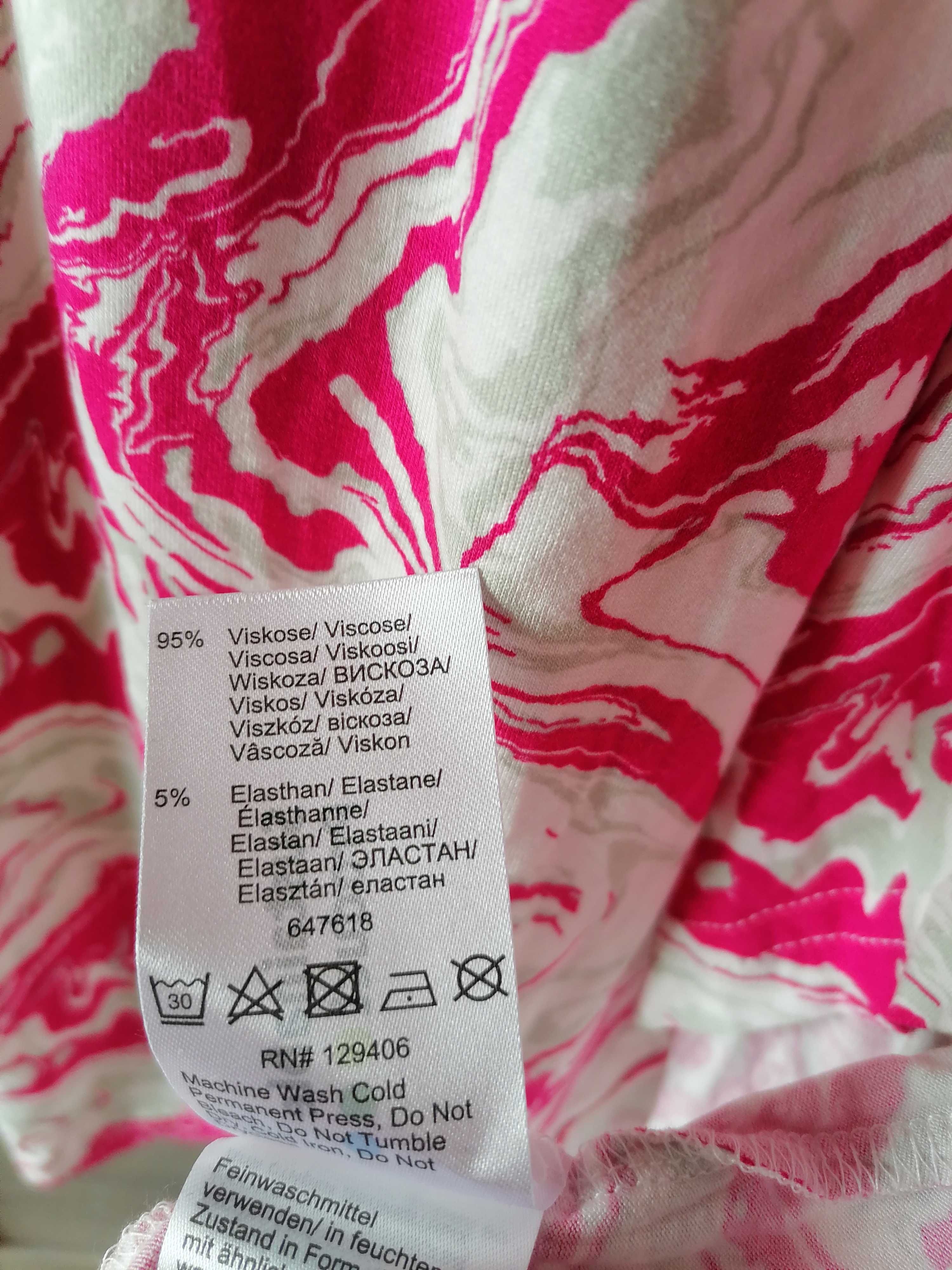 Nowa sukienka midi letnia z wiskozy 44 46 asymetryczna