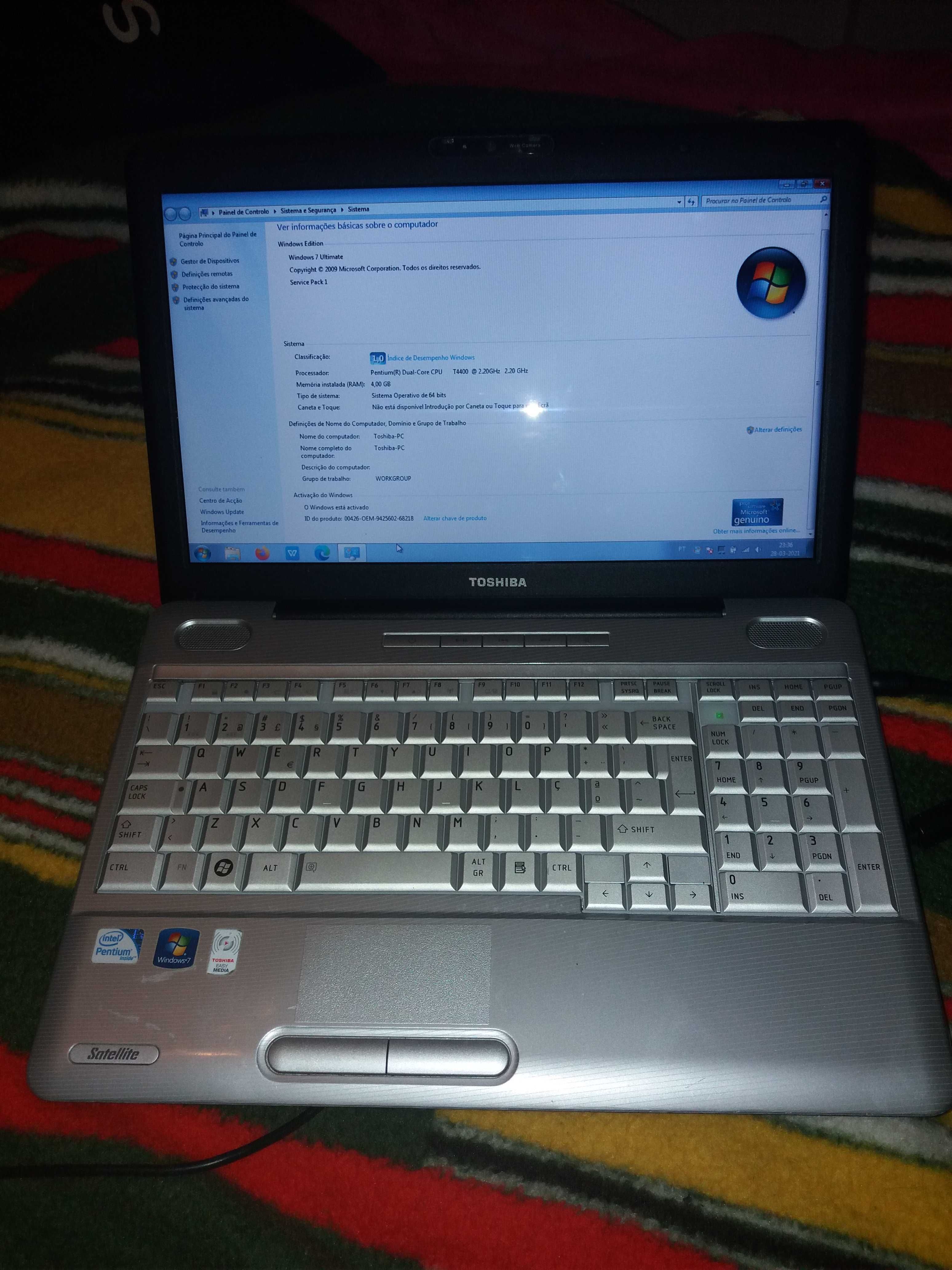 Vendo portail TOSHIBA SATELLITE L500-256 como novo