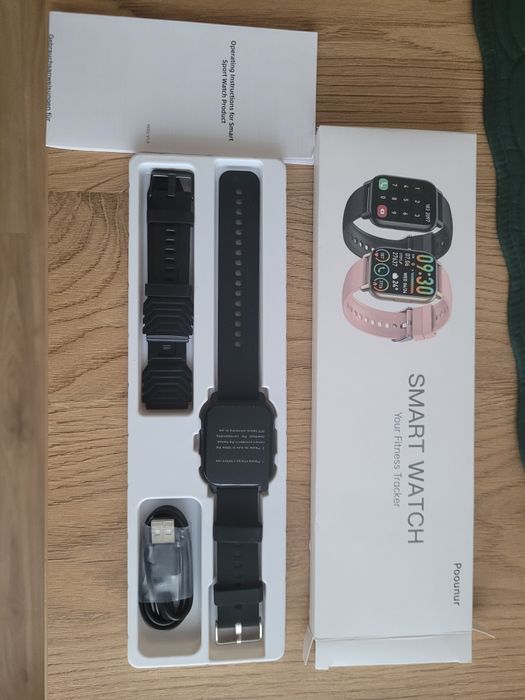 smartwach czarny nowy do negocjacji