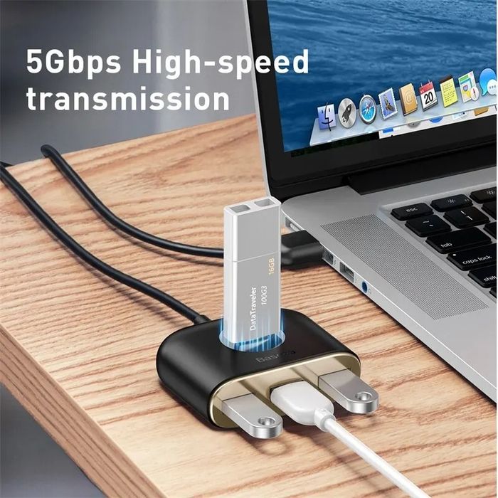 USB концентратор хаб Baseus hub розгалужувач
 + подарунок