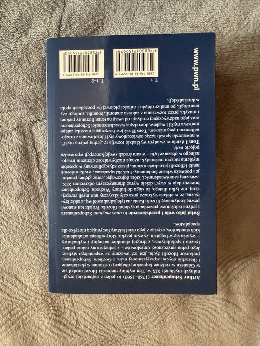 Arthur Schopenhauer - Świat jako wola i przedstawienie, część 1