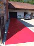 Toldo impermeável vermelho