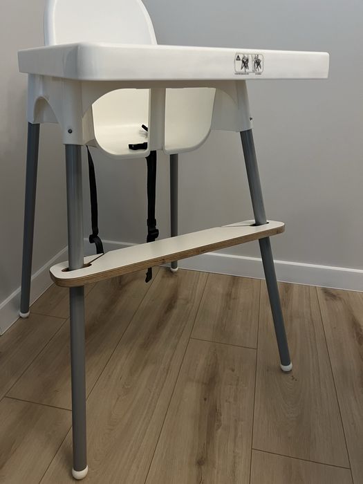Krzeselko do karmienia ikea antilop z podnozkiem i pokrowcem