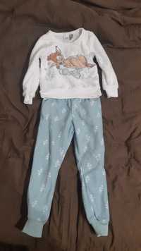Polarowy komplet: bluzka i długie spodnie 98/104