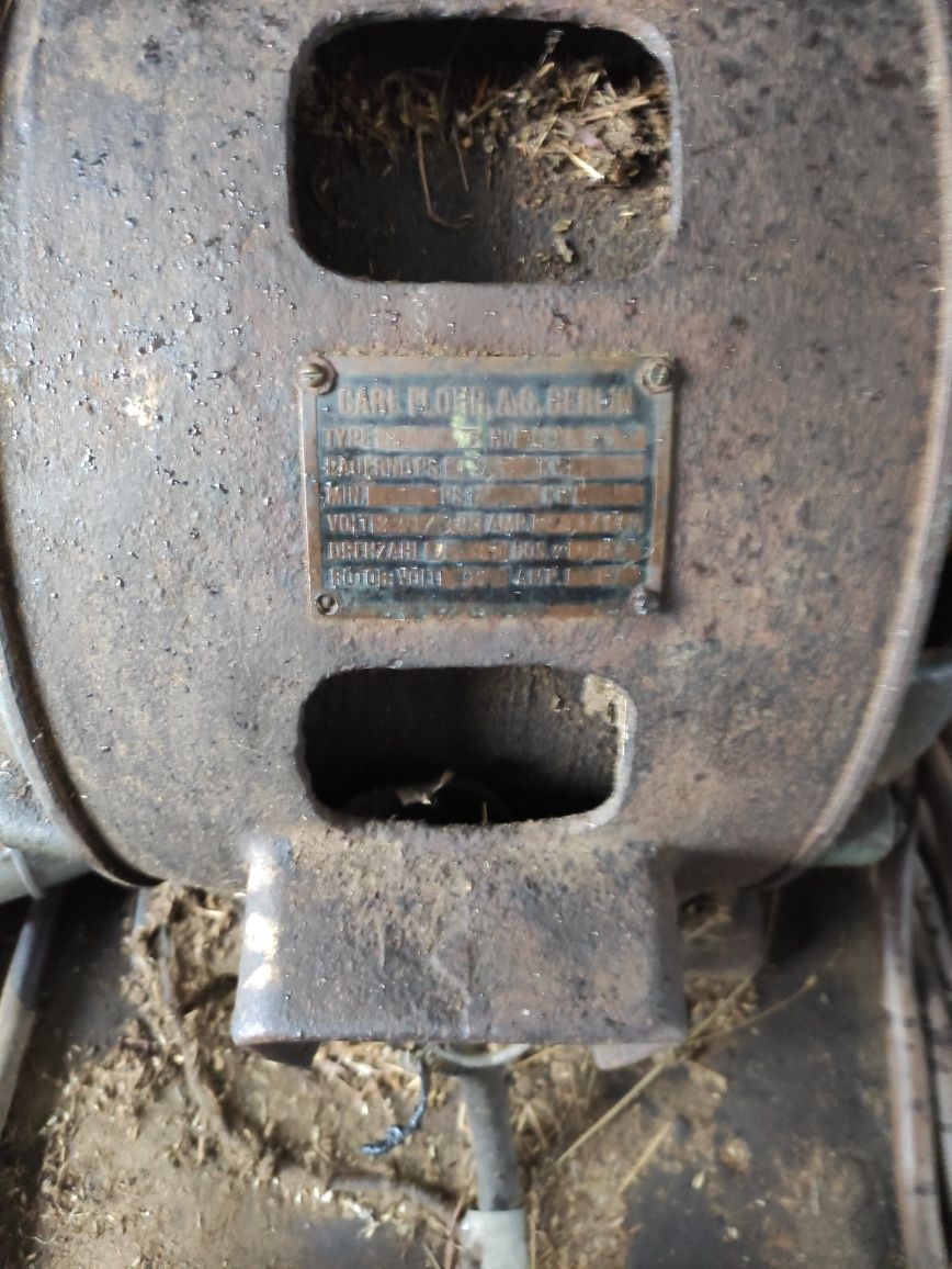 Stary silnik poniemiecki przedwojenny elektryczny DDR na siłę 380V 7,5