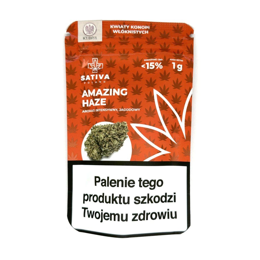 CBD Kwiaty Konopi "AMAZING HAZE" 1 g Kup z Olx!