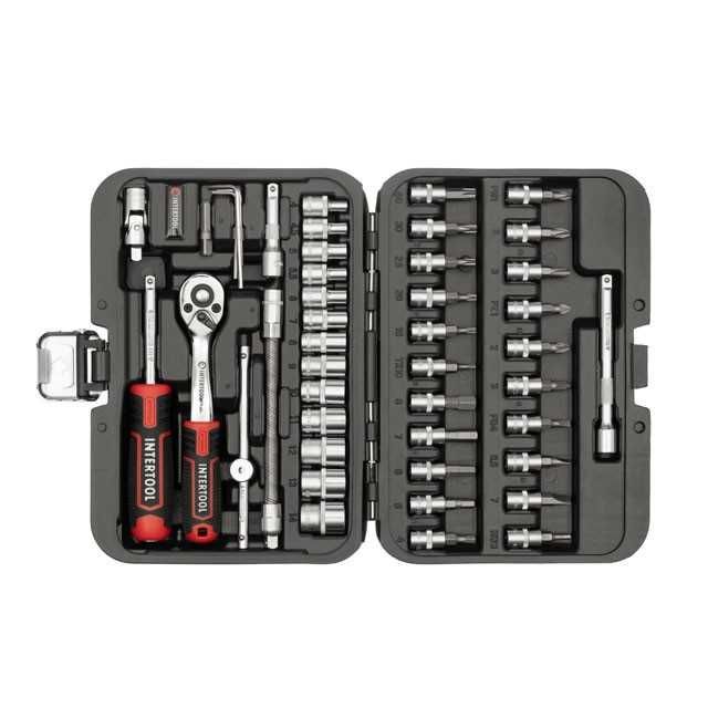 Набор инструментов 46 ед. STORM, 1/4", Сr-V. INTERTOOL ET-8046.