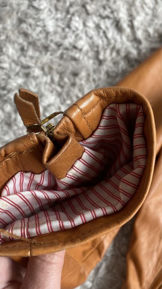 Massimo Dutti kurtka miękka skóra r M ruda bdb