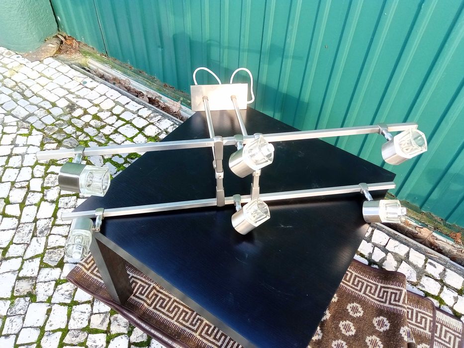 Candeeiro sala Inox 6 focos