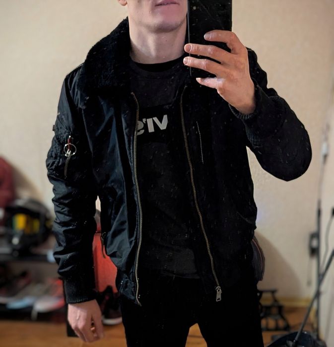 Alpha industries (М) бомбер курточка пилотная летная мото