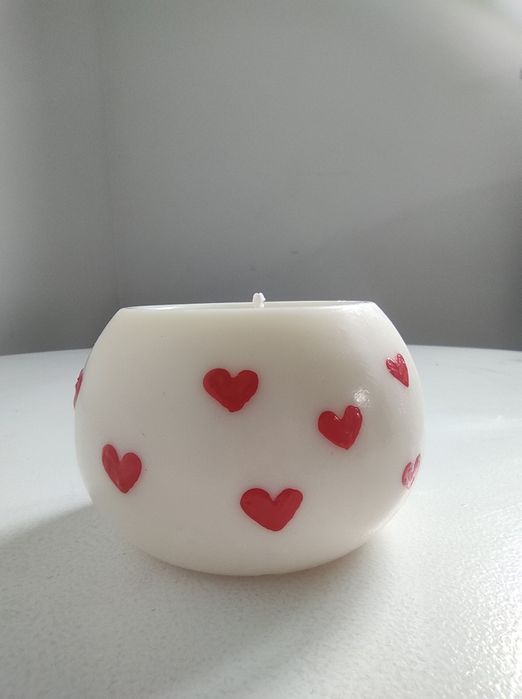 Świeca sojowa serduszka