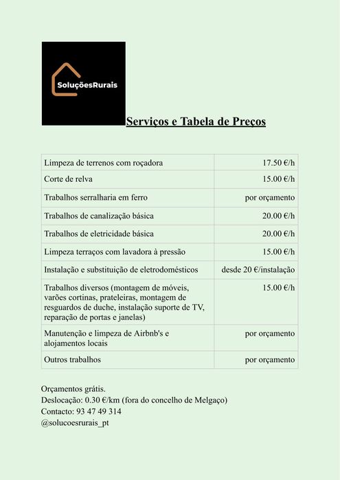 Limpezas e reparações domésticas
