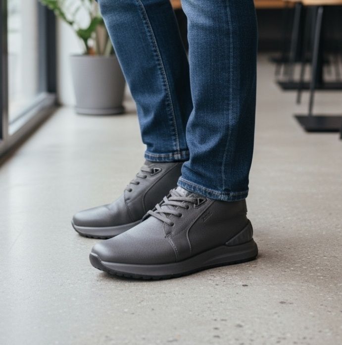 Зимові чоловічі черевики з нат вовною Ecco Astir 41,42,43,44 pp