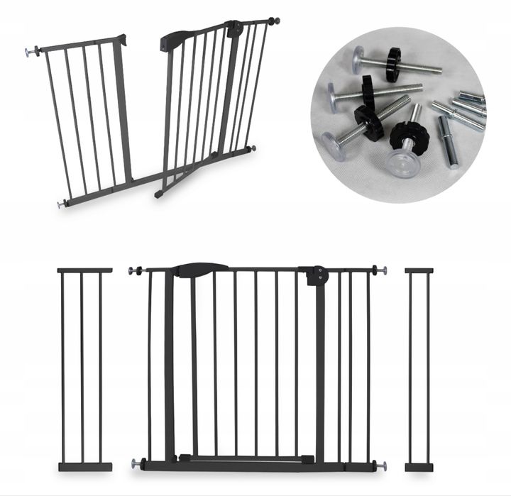 Barierka zabezpieczająca bramka rozporowa na schody drzwi 75-115 cm