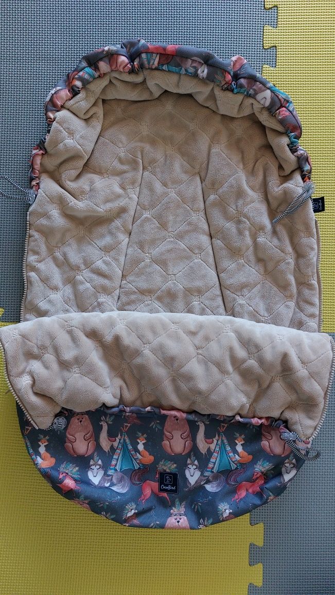 Śpiworek, mufki, poduszka do wózka BOHO Sand