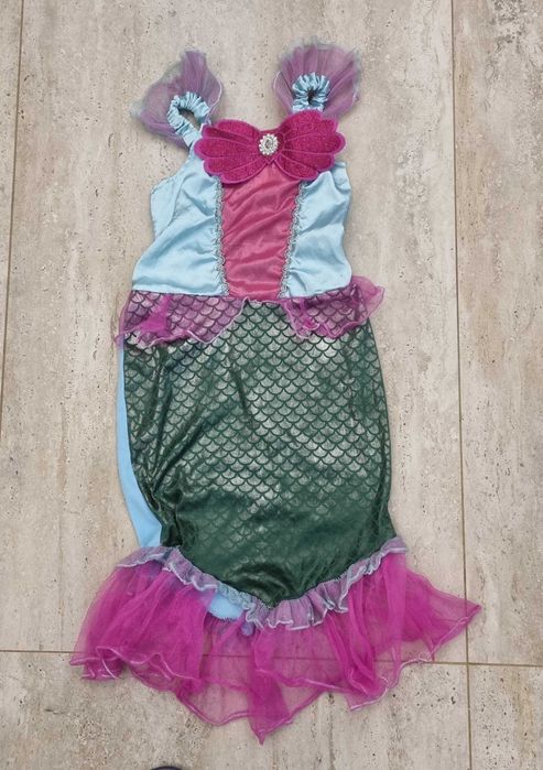 Sukienka 116,122,128 Aril Arielka dyrenka kostium andrzejki karnawał