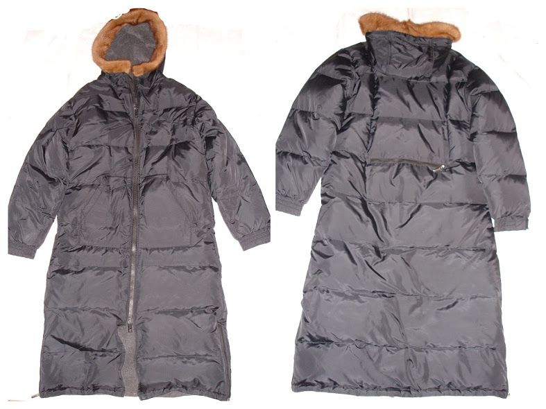 ПУХОВИК/куртка пухова НАТУРАЛЬНА 46-48 р. ЖОВТА і ЧОРНА. З капюшоном.