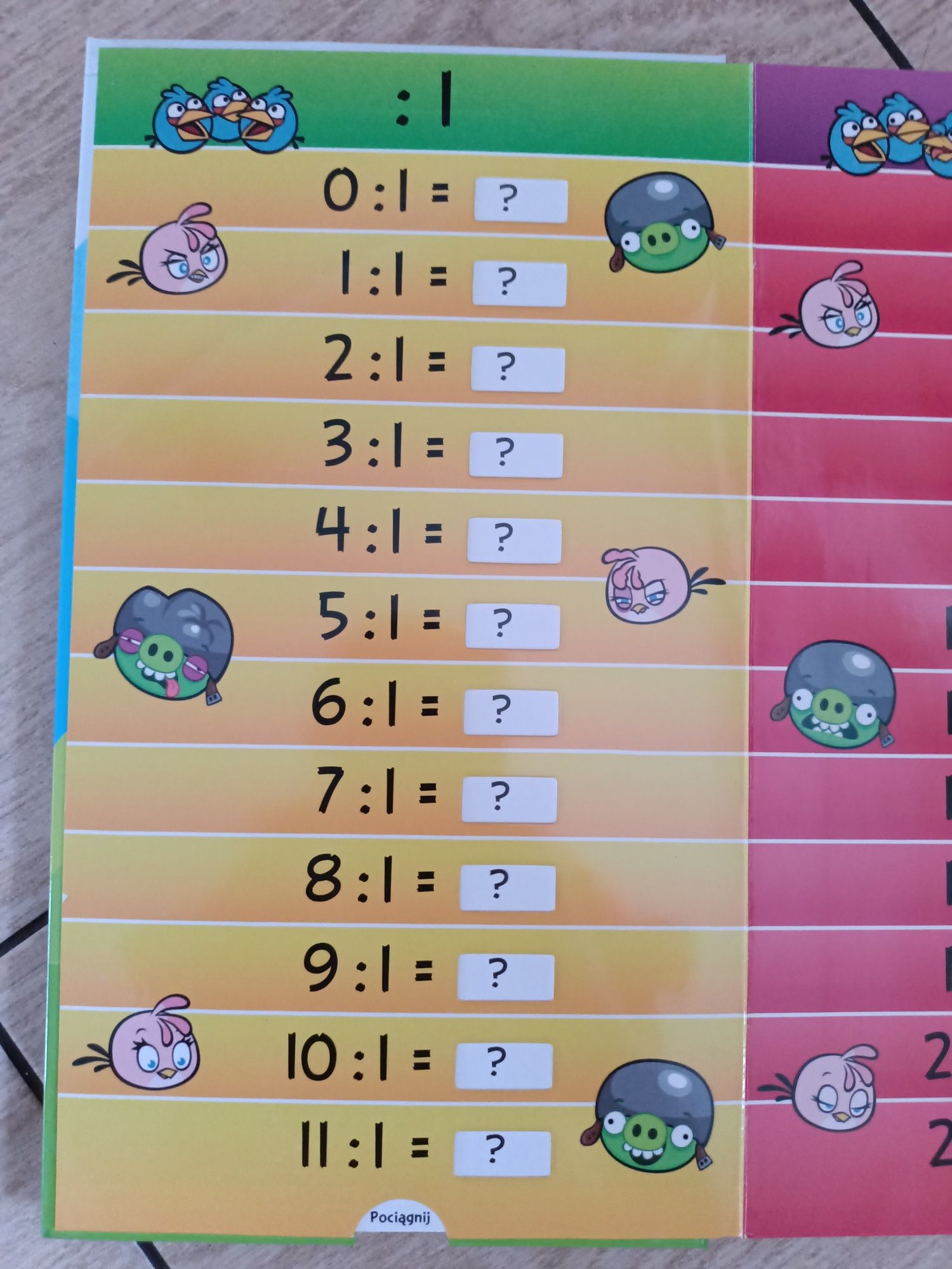 Książki Angry Birds dodawanie, odejmowanie, mnożenie, dzielenie