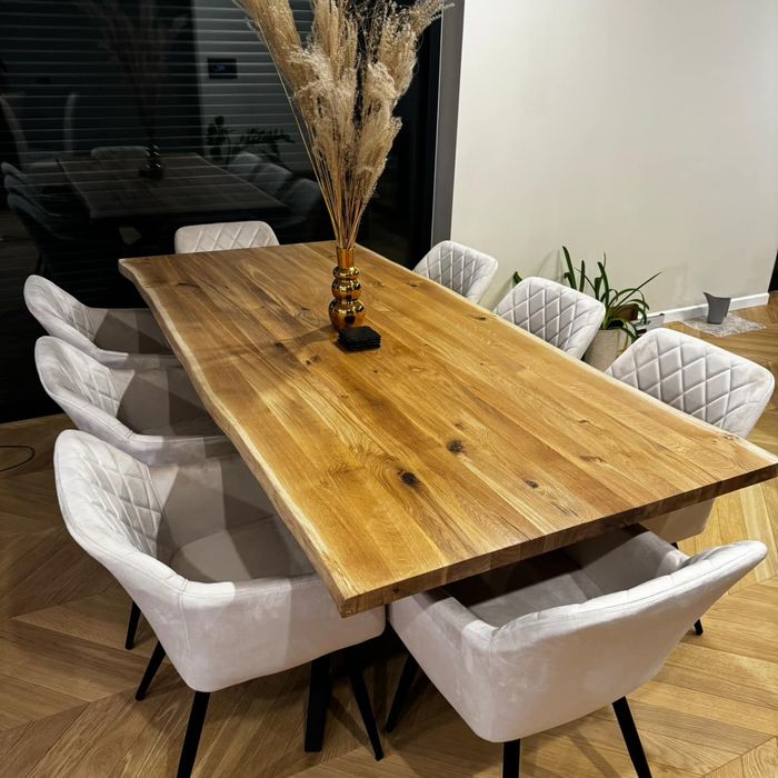 Stół rozkładany stolik drewniany nowoczesny LOFT Industrial lity dąb