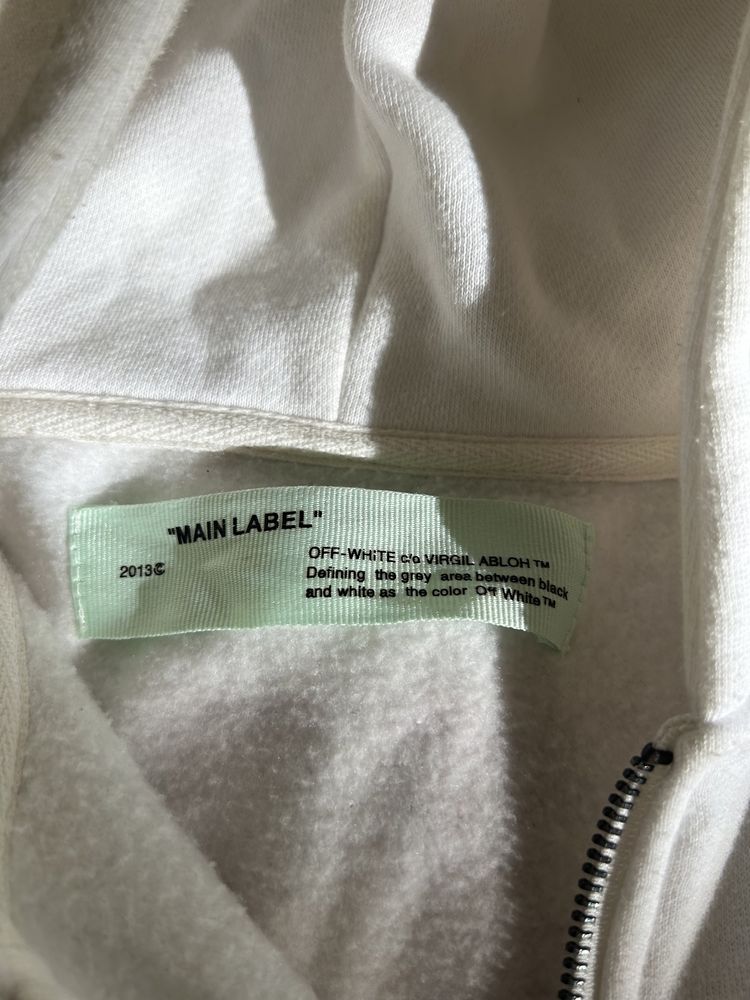 Off White Zip Up