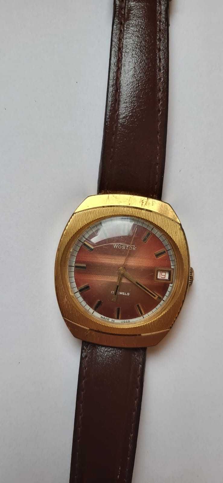 zegarek radziecki WOSTOK 17 jewels, złocony