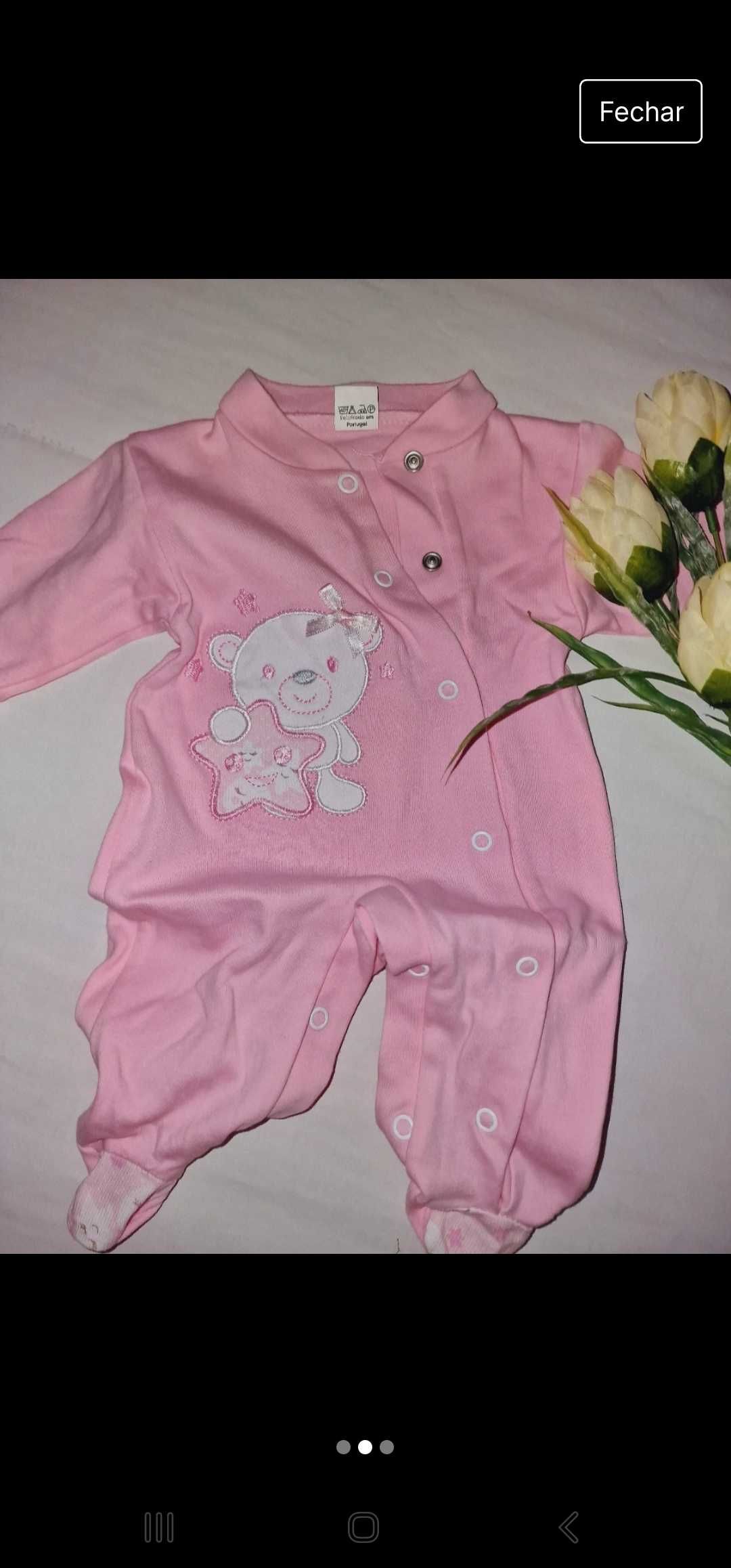 Babygrow 1 mês algodão