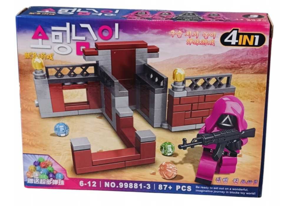 Nowy Zestaw Klocki Z Squid Game 80/90 elementów, losowa wysyłka 1 z 4/
