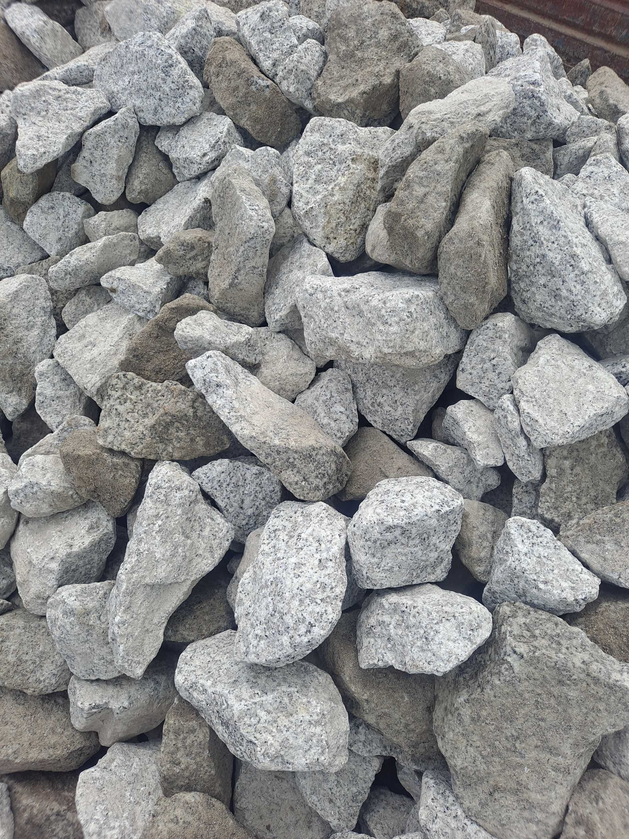 Kamień ozdobny głaz granitowy, gabion granit dalmatyńczyk 60-120 mm