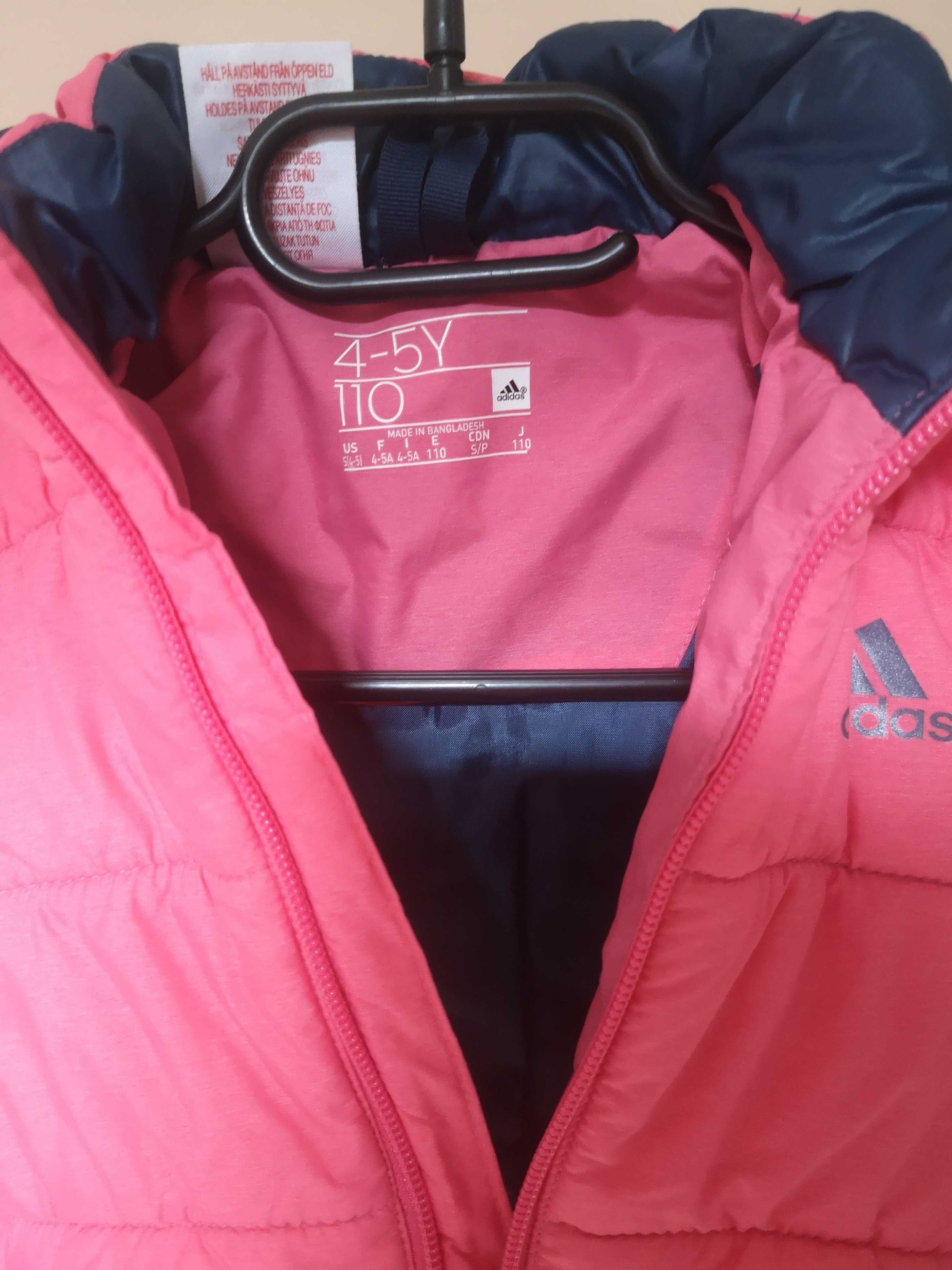 Kurtki zimowe Adidas roz.4-5L(110) i 7-8L(128)